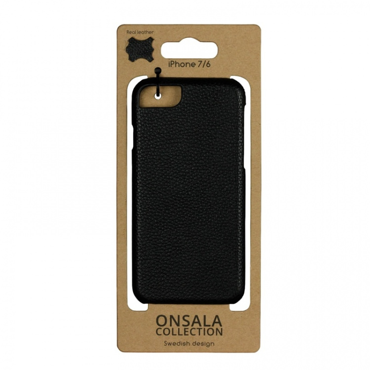 ONSALA COLLECTION Cover Leather Black iPhone 6/7/8/SE2020 ONSALA COLLECTION Cover Leather Black iPhone 6/7/8/SE2020