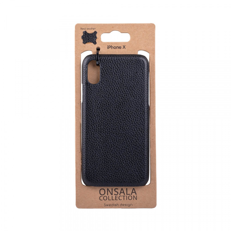 ONSALA COLLECTION Cover Leather Black iPhone X/XS ONSALA COLLECTION Cover Leather Black iPhone X/XS