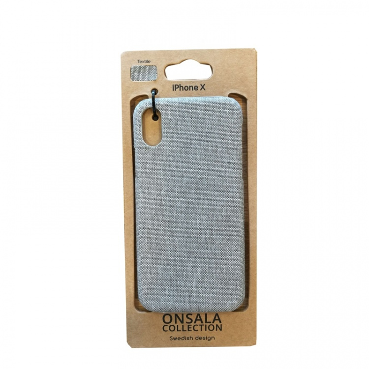 ONSALA COLLECTION Cover Textile Grey iPhone X/XS ONSALA COLLECTION Cover Textile Grey iPhone X/XS