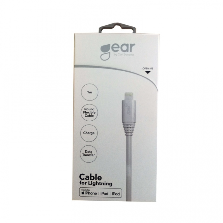 GEAR USB Cable Lightning 1.0m White MFI