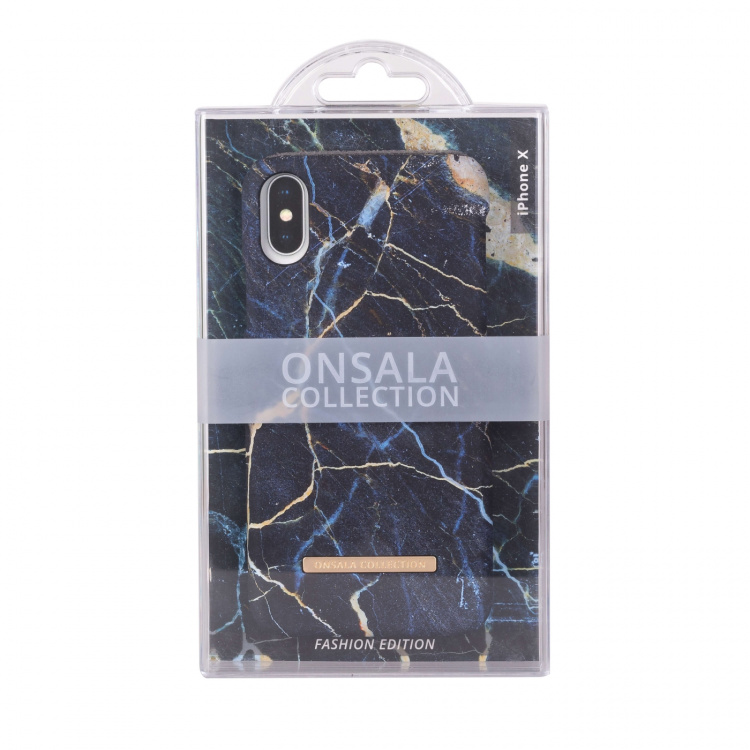 ONSALA COLLECTION Mobile Cover Soft Black Galaxy Marble iPhone X/XS