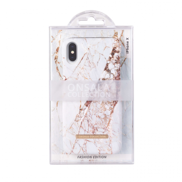 ONSALA COLLECTION Mobile Cover Soft White Rhino Marble iPhone X/XS ONSALA COLLECTION Mobile Cover Soft White Rhino Marble iPhone X/XS