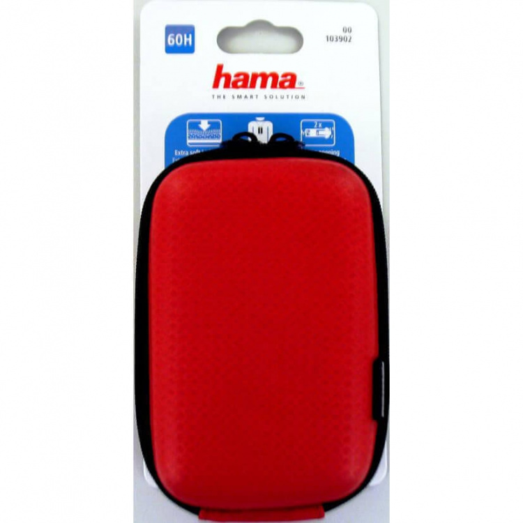 Hardcase Carbon Style Camera Bag, 60 H, red