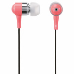 HAMA Hörlur Shiny In-Ear Mic Silver Rosa