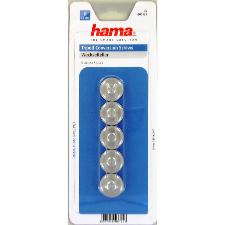 HAMA Tripod Conversion Screws, (A) 3/8 (9.5 mm) > (B) 1/4 (6.4 mm HAMA Tripod Conversion Screws, (A) 3/8 (9.5 mm) > (B) 1/4 (6.4 mm
