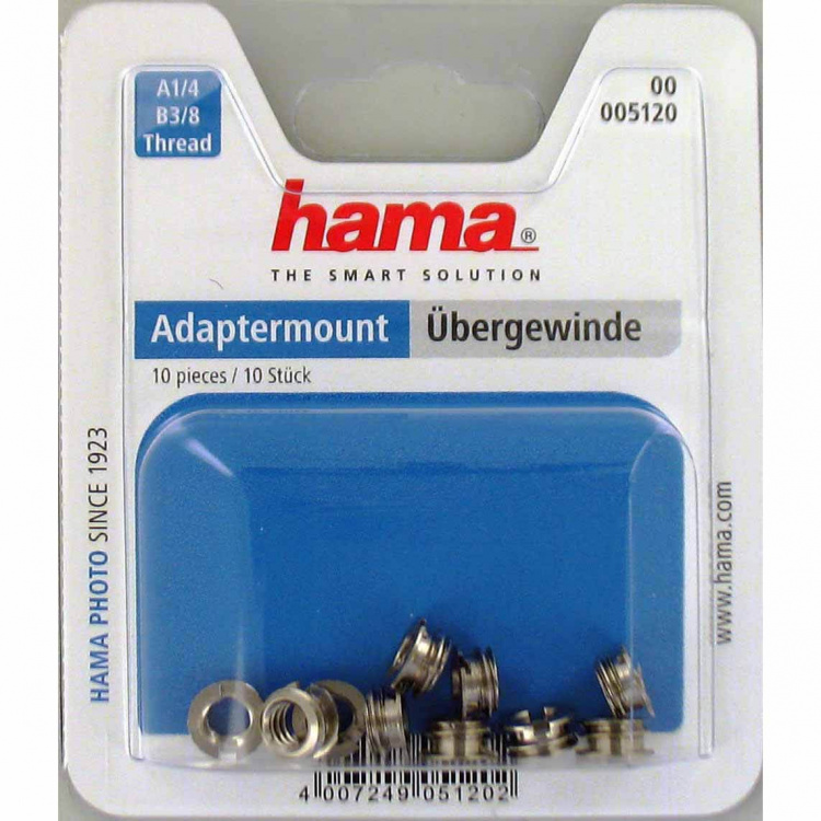 HAMA Adaptermount 1/4 to 3/8 GS500 0, Silver HAMA Adaptermount 1/4 to 3/8 GS500 0, Silver