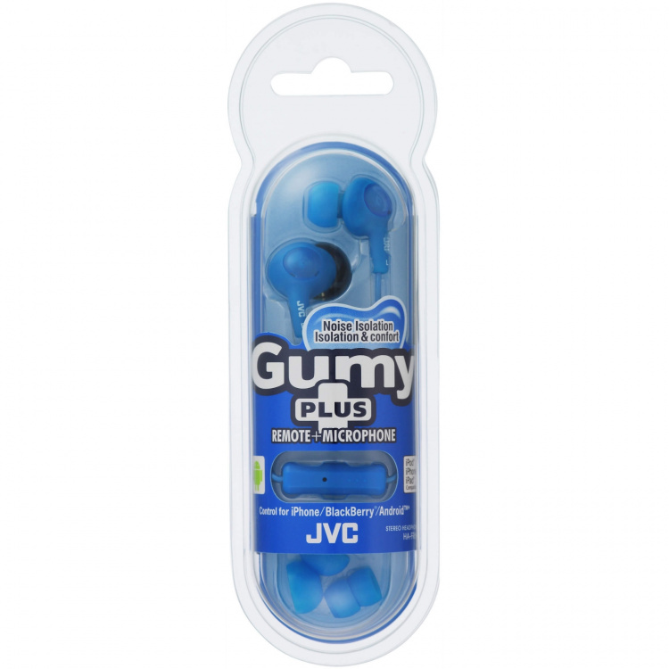 JVC Headphone FR6 Gumy Plus Mic Blue JVC Headphone FR6 Gumy Plus Mic Blue