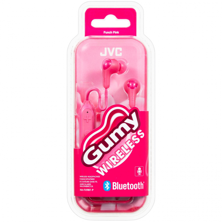JVC Hörlur FX9BT Gumy In-Ear Trådlös Mic Rosa