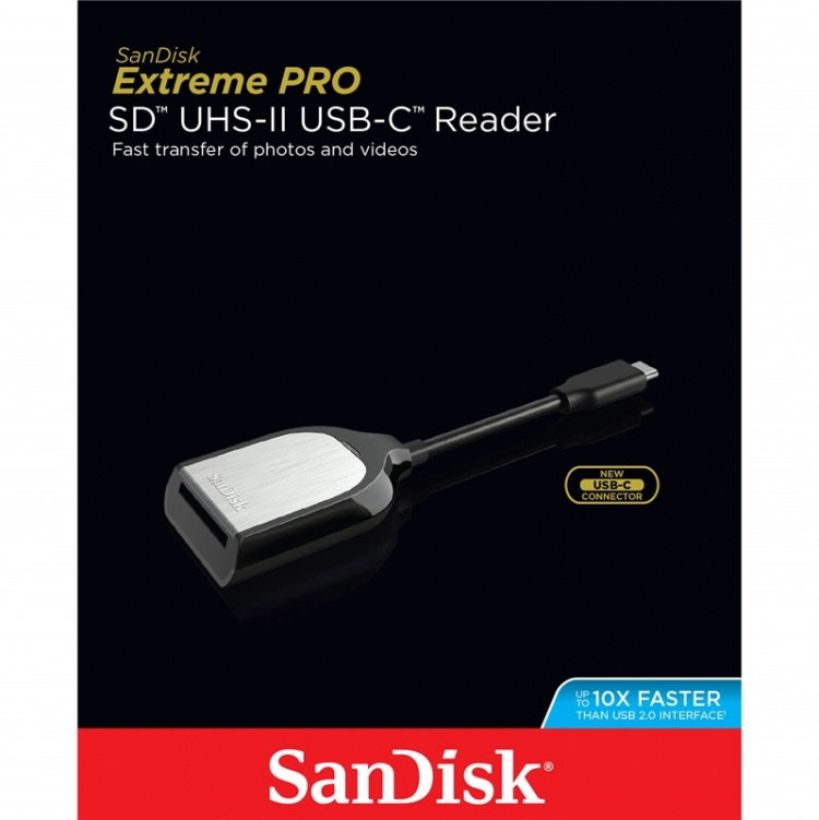 SANDISK läsare USB-C för SD UHS-I & UHS-II kort SANDISK läsare USB-C för SD UHS-I & UHS-II kort