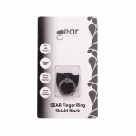 GEAR Finger Ring Shield Black Rotating Fingerholder with Standfunktion