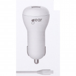 GEAR Charger 12V 1xUSB 1A White MicroUSB Cable 1m GEAR Charger 12V 1xUSB 1A White MicroUSB Cable 1m