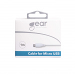 GEAR USB Cable MicroUSB 1.0m White