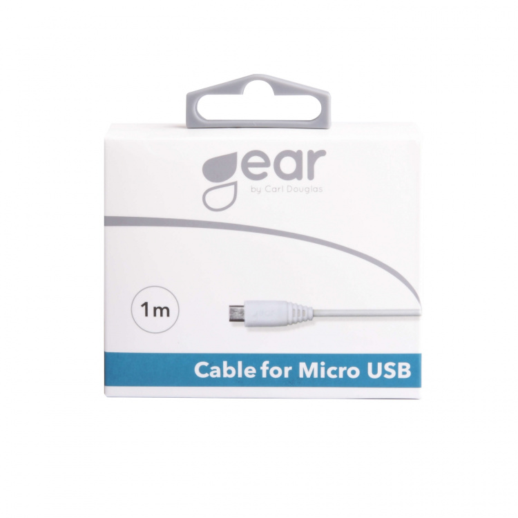 GEAR USB Cable MicroUSB 1.0m White
