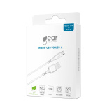 GEAR USB Cable MicroUSB 1.0m White