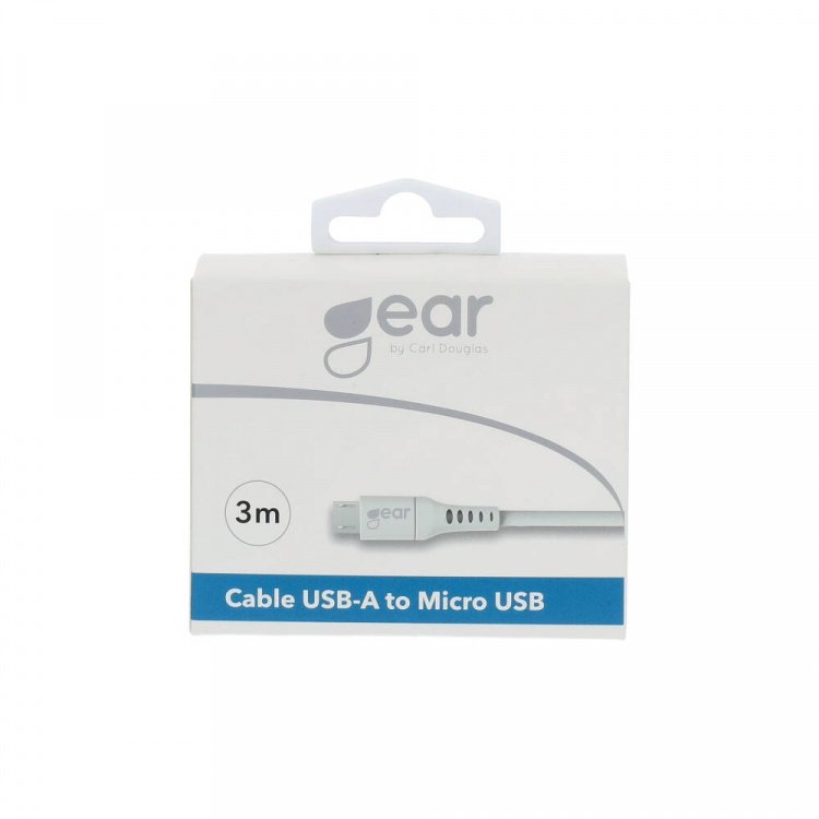 GEAR USB Cable MicroUSB 3.0m White