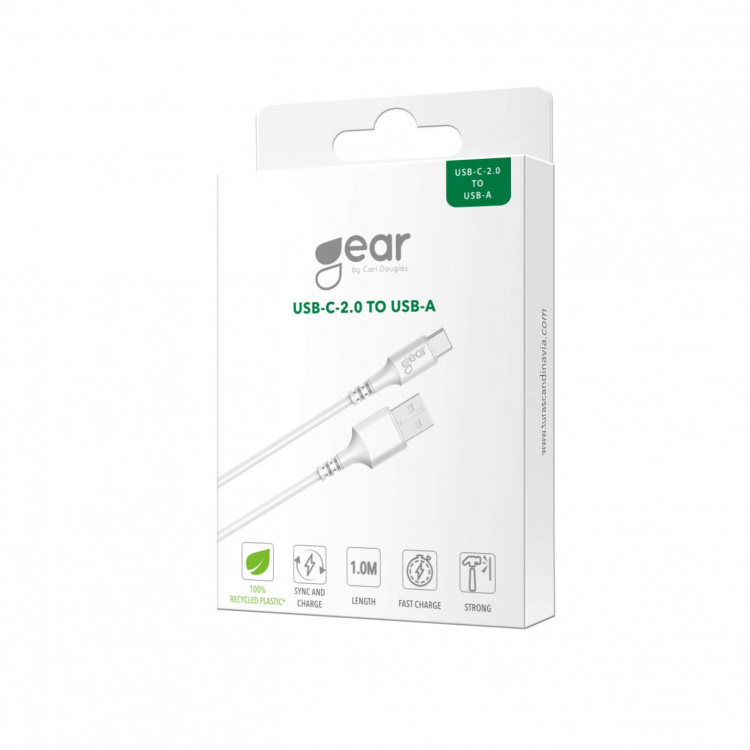 GEAR USB Cable USB-C 1.0m White