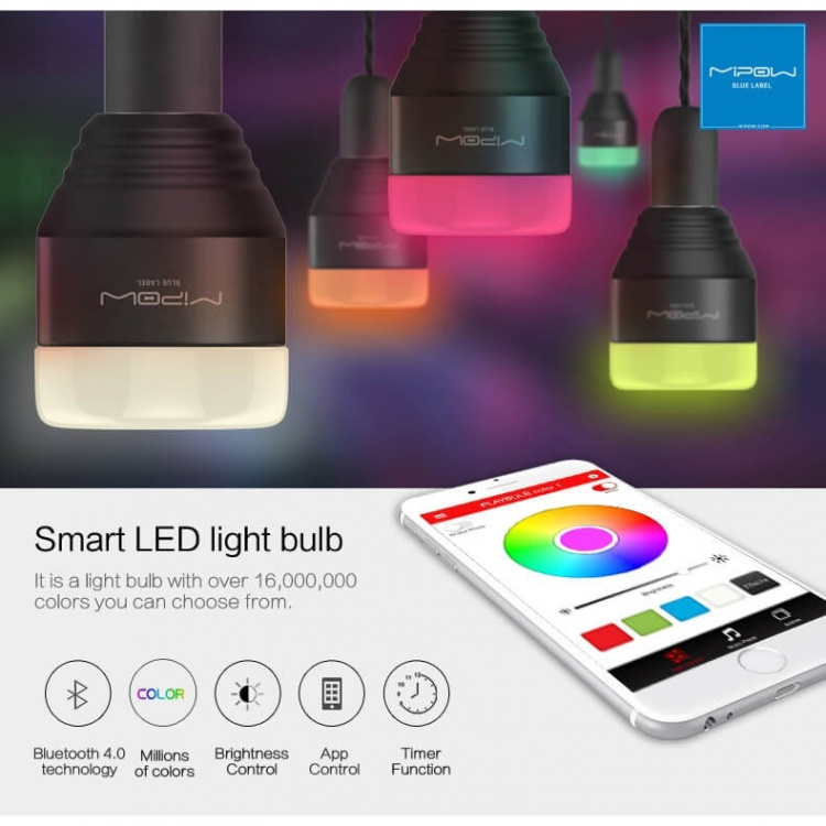 MIPOW Playbulb Smart BTL201 white RGB BT 280lumen 5W E27