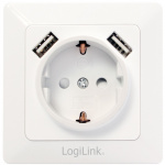 LogiLink Vägguttag 230V med 2xUSB 2,1A LogiLink Vägguttag 230V med 2xUSB 2,1A
