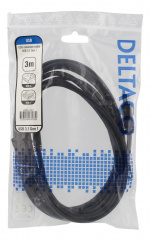 DELTACO USB 3.1 Gen1 Extension cable, 3m, USB-A male to USB-A female,