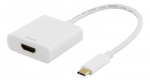 DELTACO USB-C to HDMI adapter, 4096x2160 30Hz, white