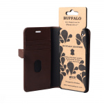 BUFFALO Wallet Leather Brown 3 Cardpockets iPhone XR 6,1 BUFFALO Wallet Leather Brown 3 Cardpockets iPhone XR 6,1