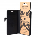 BUFFALO Wallet Leather Black 3 Cardpockets iPhone XS MAX BUFFALO Wallet Leather Black 3 Cardpockets iPhone XS MAX