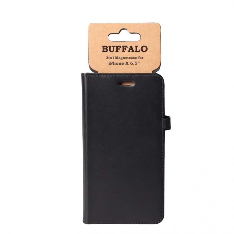 BUFFALO Wallet Leather Black 3 Cardpockets iPhone XS MAX BUFFALO Wallet Leather Black 3 Cardpockets iPhone XS MAX