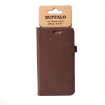 BUFFALO Wallet Leather Brown 3 Cardpockets iPhone XS 6,5