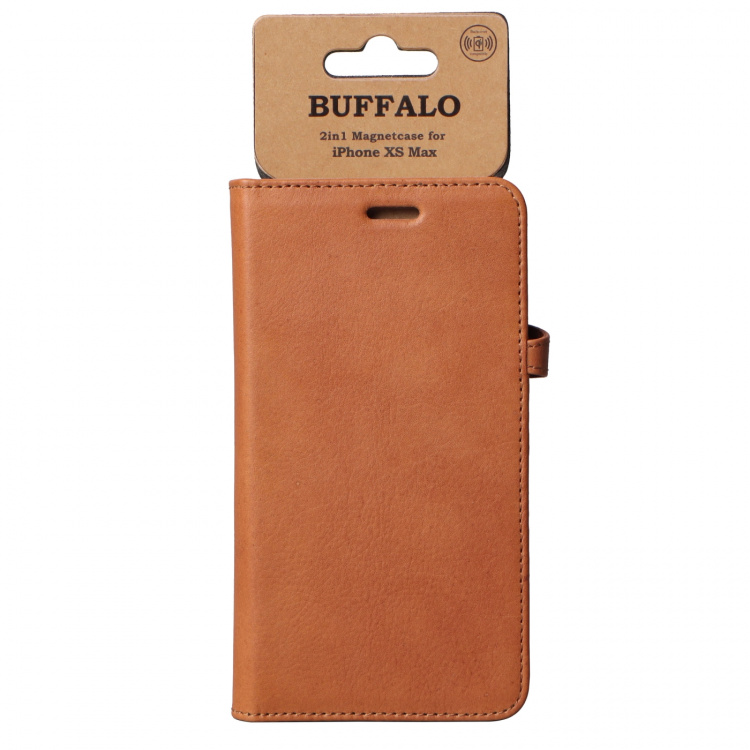BUFFALO Wallet Leather Cognac 3 Cardpockets iPhone XS MAX BUFFALO Wallet Leather Cognac 3 Cardpockets iPhone XS MAX