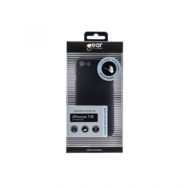GEAR Mobile Cover Ultraslim Black Semitransparent iPhone 7/8/SE2020 GEAR Mobile Cover Ultraslim Black Semitransparent iPhone 7/8/SE2020