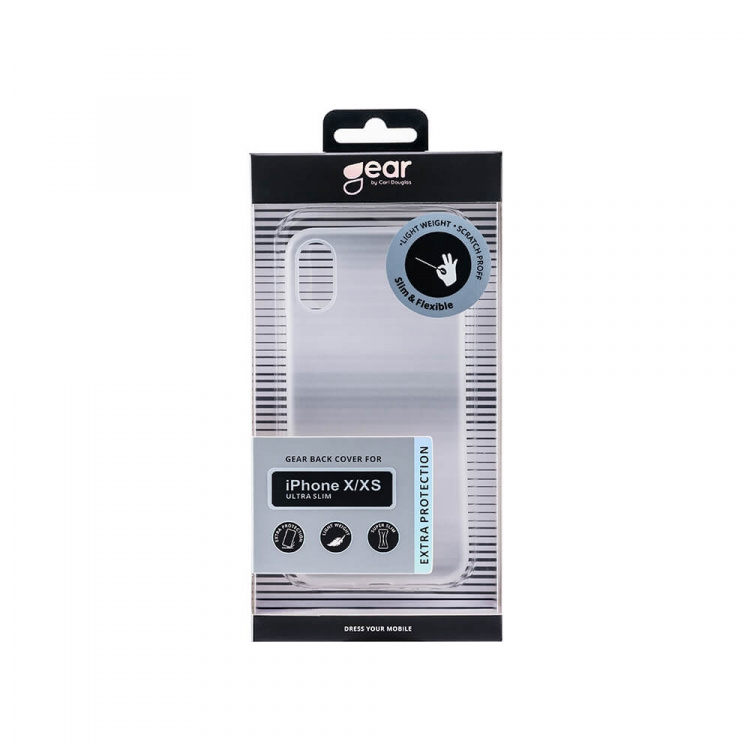 GEAR Mobile Cover Ultraslim White Semitransparent iPhone X/XS