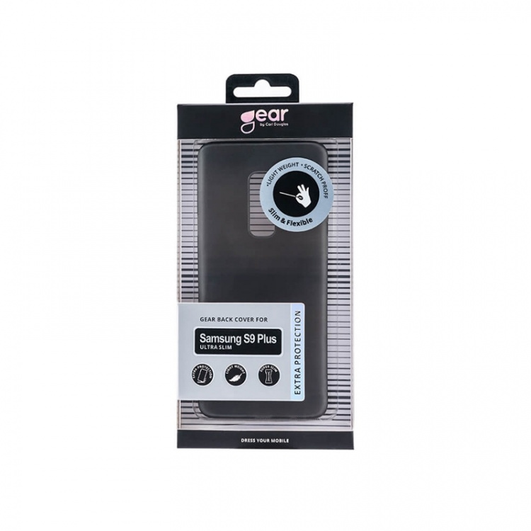 GEAR Mobile Cover Ultraslim Black Semitransparent Samsung Galaxy S9 Plus