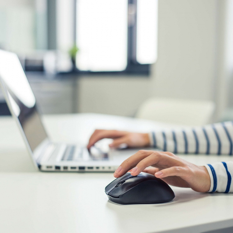 HAMA Left-handed Mouse Riano, black för Vänsterhänta Svart