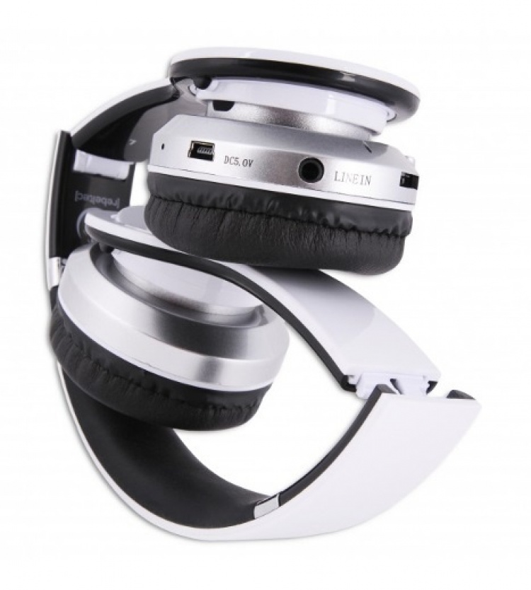 Rebeltec Crystal, draadloze hoofdtelefoon met Bluetooth, wit