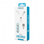 Forever USB 3-in-1 kabel, nylon, microUSB, USB voor iPhone & USB type-C