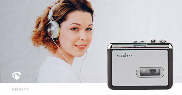 Nedis Cassettebandjes Digitaliseren | Draagbaar | Accessoires: USB-kabel | Batterij Gevoed / USB Gevoed