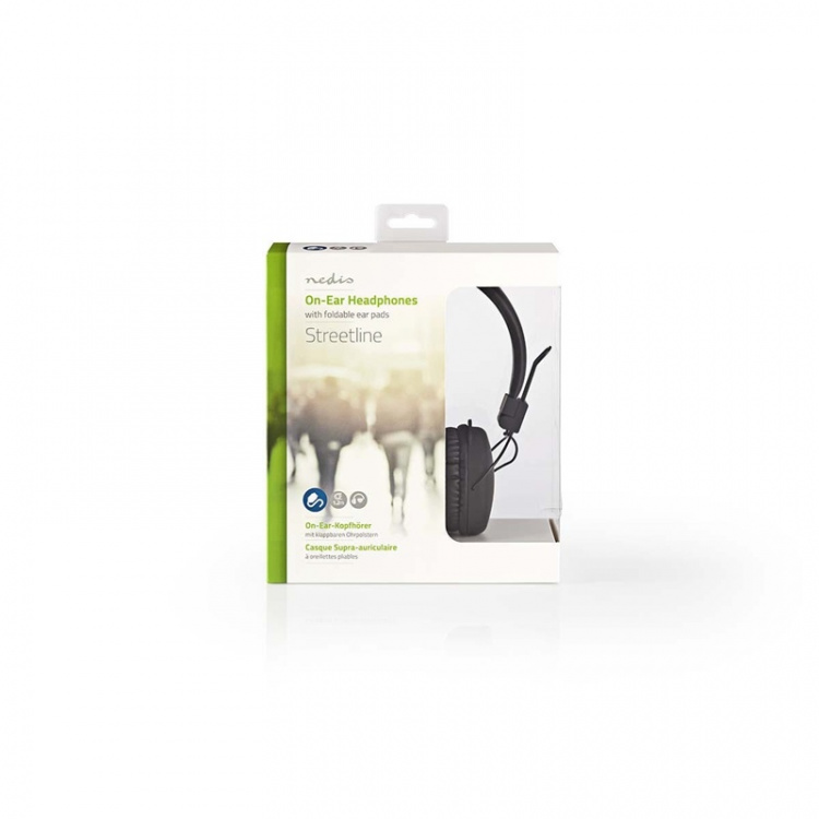 Nedis Bedrade On-ear Koptelefoon | 3,5 mm | Kabellengte: 1.20 m | Zwart Nedis Bedrade On-ear Koptelefoon | 3,5 mm | Kabellengte: 1.20 m | Zwart