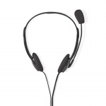 Nedis PC-Headset | On-Ear | Stereo | 2x 3.5 mm | Inklapbare Microfoon | Zwart