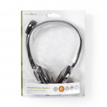 Nedis PC-Headset | On-Ear | Stereo | 2x 3.5 mm | Inklapbare Microfoon | Zwart