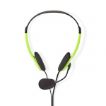 Nedis PC-Headset | On-Ear | Stereo | 2x 3.5 mm | Inklapbare Microfoon | Groen Nedis PC-Headset | On-Ear | Stereo | 2x 3.5 mm | Inklapbare Microfoon | Groen