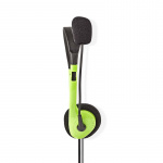 Nedis PC-Headset | On-Ear | Stereo | 2x 3.5 mm | Inklapbare Microfoon | Groen Nedis PC-Headset | On-Ear | Stereo | 2x 3.5 mm | Inklapbare Microfoon | Groen