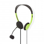 Nedis PC-Headset | On-Ear | Stereo | 2x 3.5 mm | Inklapbare Microfoon | Groen Nedis PC-Headset | On-Ear | Stereo | 2x 3.5 mm | Inklapbare Microfoon | Groen