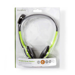 Nedis PC-Headset | On-Ear | Stereo | 2x 3.5 mm | Inklapbare Microfoon | Groen Nedis PC-Headset | On-Ear | Stereo | 2x 3.5 mm | Inklapbare Microfoon | Groen
