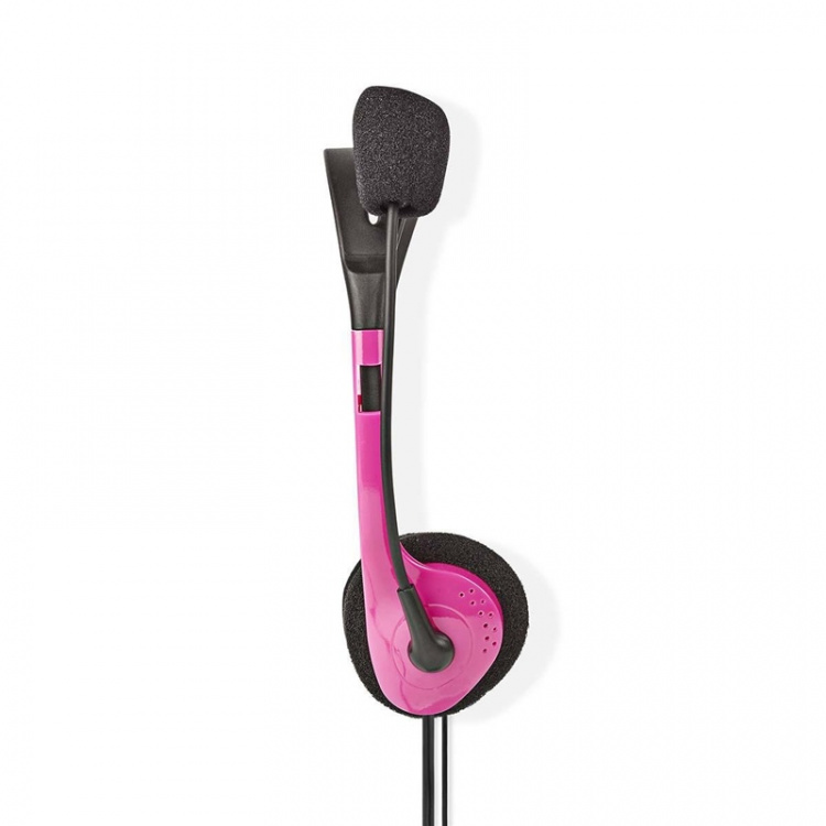 Nedis PC-Headset | On-Ear | Stereo | 2x 3.5 mm | Inklapbare Microfoon | Roze