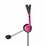 Nedis PC-Headset | On-Ear | Stereo | 2x 3.5 mm | Inklapbare Microfoon | Roze
