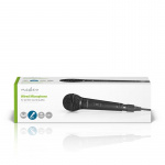 Nedis Bedrade Microfoon | Cardioïde | Afneembare Kabel | 5.00 m | 80 Hz - 13 kHz | 600 Ohm | -72 dB | Aan/uit knop | Inclusief reiskoffer | ABS / Aluminium | Zwart