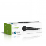 Nedis Bedrade Microfoon | Cardioïde | Afneembare Kabel | 5.00 m | 80 Hz - 13 kHz | 600 Ohm | -72 dB | Aan/uit knop | Inclusief reiskoffer | ABS / Aluminium | Zwart