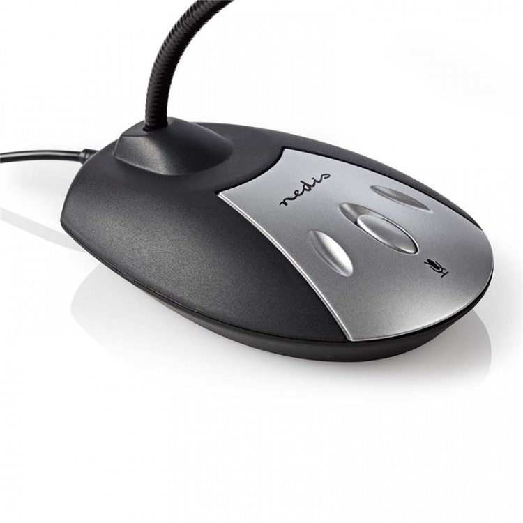 Nedis Microfoon | Gebruikt voor: Desktop / Notebook | Bedraad | USB-A Male | Aan/uit knop | Koptelefoonoutput