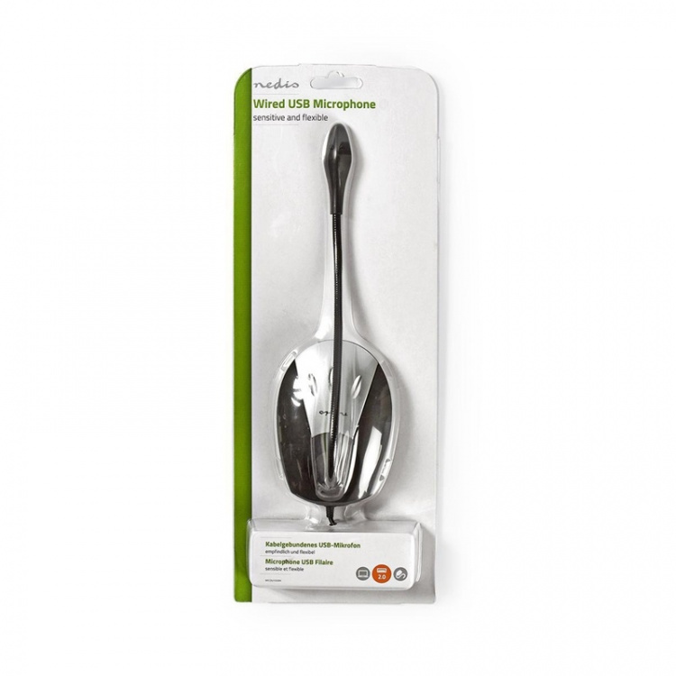 Nedis Microfoon | Gebruikt voor: Desktop / Notebook | Bedraad | USB-A Male | Aan/uit knop | Koptelefoonoutput