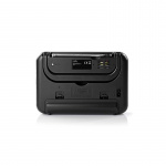 Nedis FM-Radio | Draagbaar Model | FM | Batterij Gevoed / Netvoeding | Analoog | 2.4 W | Zwart-Wit Scherm | Koptelefoonoutput | Handgreep | Wit / Zwart